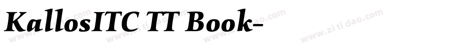 KallosITC TT Book字体转换